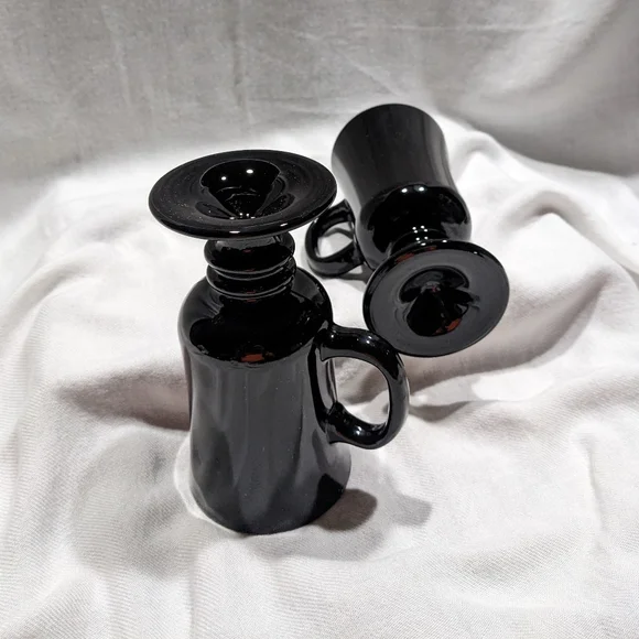Black pedestal cups - Picture 3 of 8